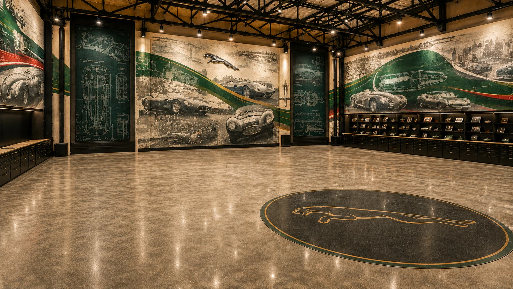 Jaguar environment with bespoke graphics installed