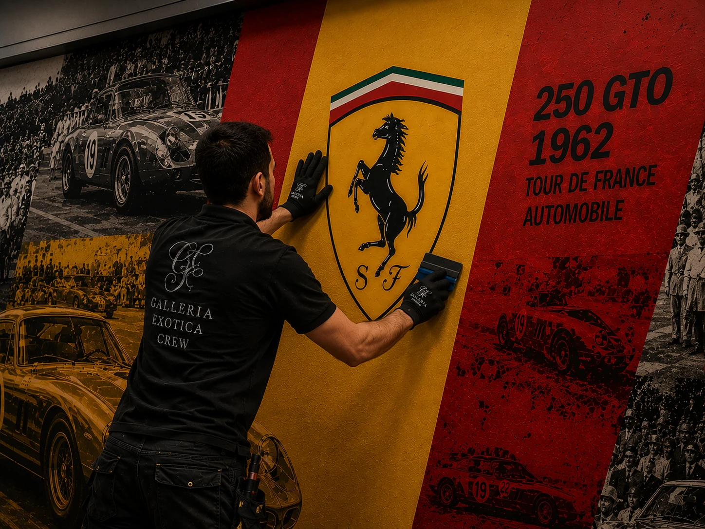 Installation of wall graphics