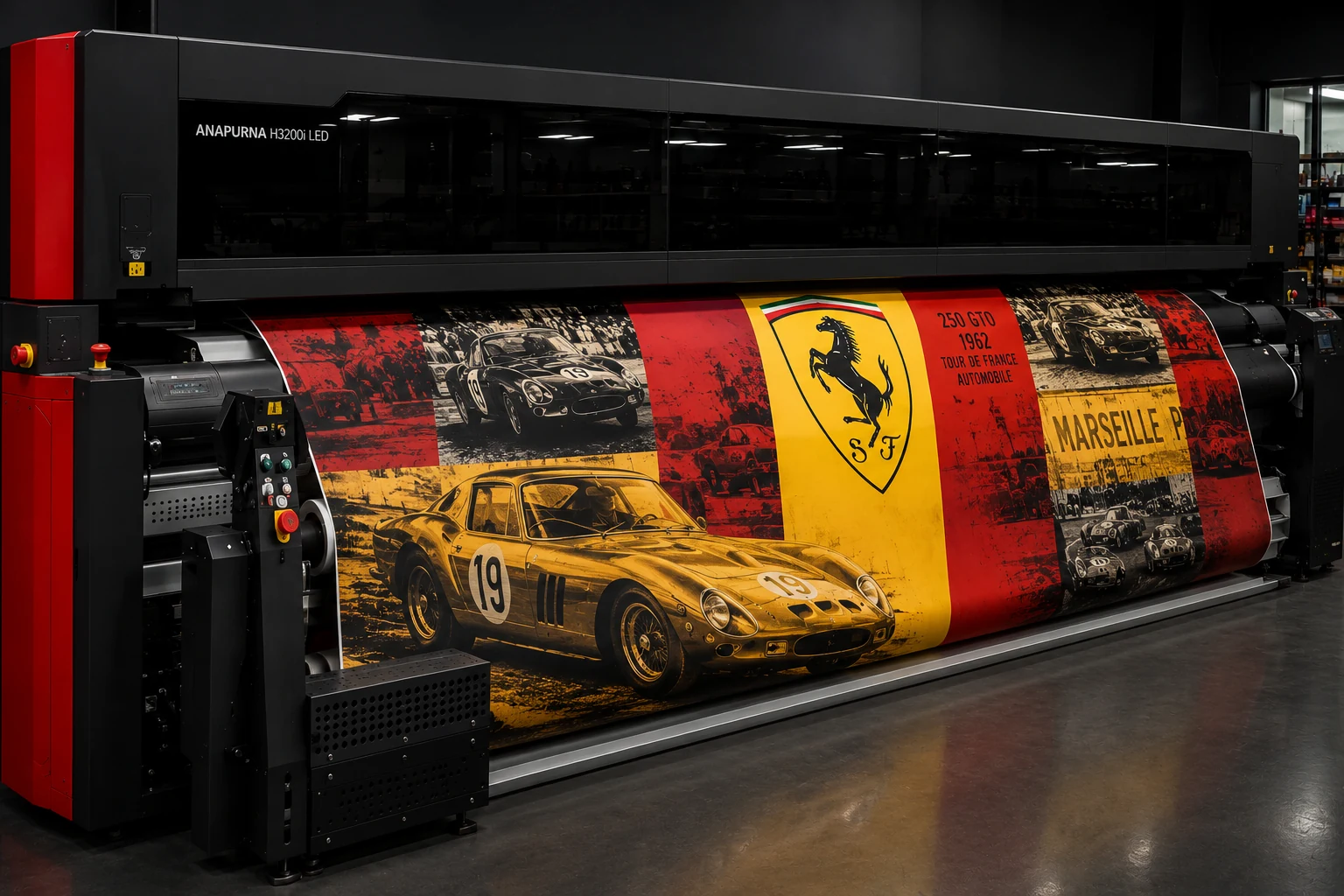 Large-format print production